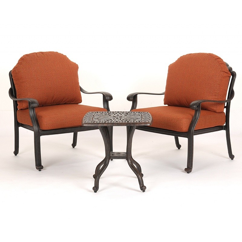 Outdoor Metal Patio Furniture on Florence Cast Aluminum Outdoor Patio Conversation Set 3 Piece Ca 777