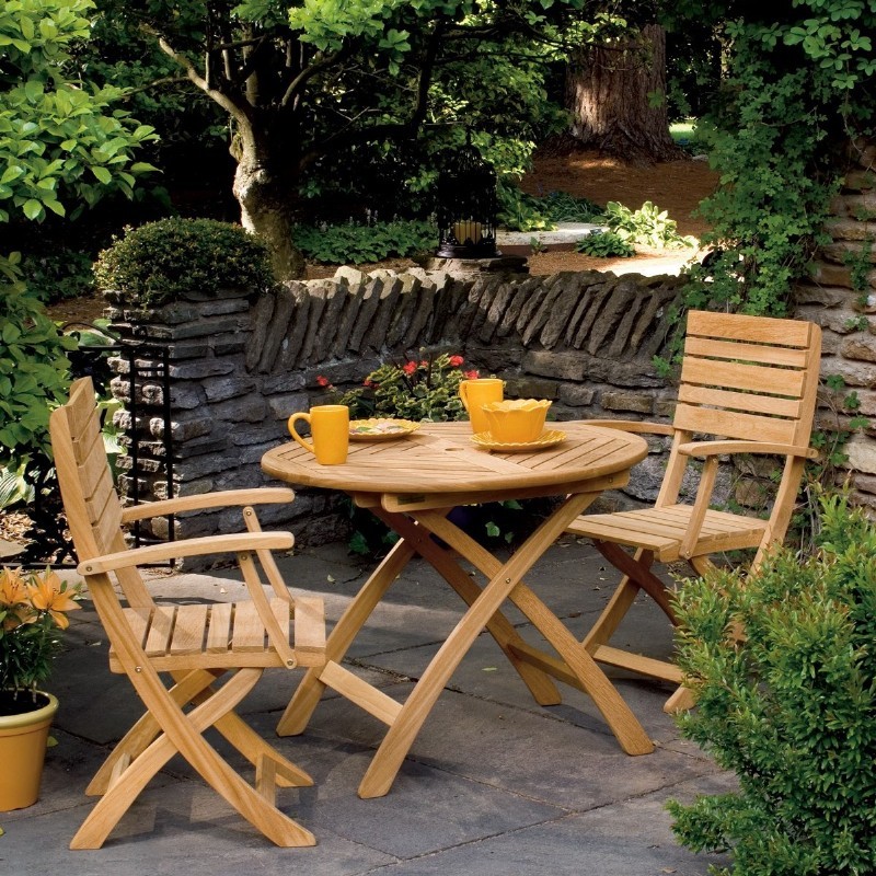 Outdoor Patio Furniture Wood on Somerset Wood Folding Outdoor Patio Dining Set 3 Piece Is Currently