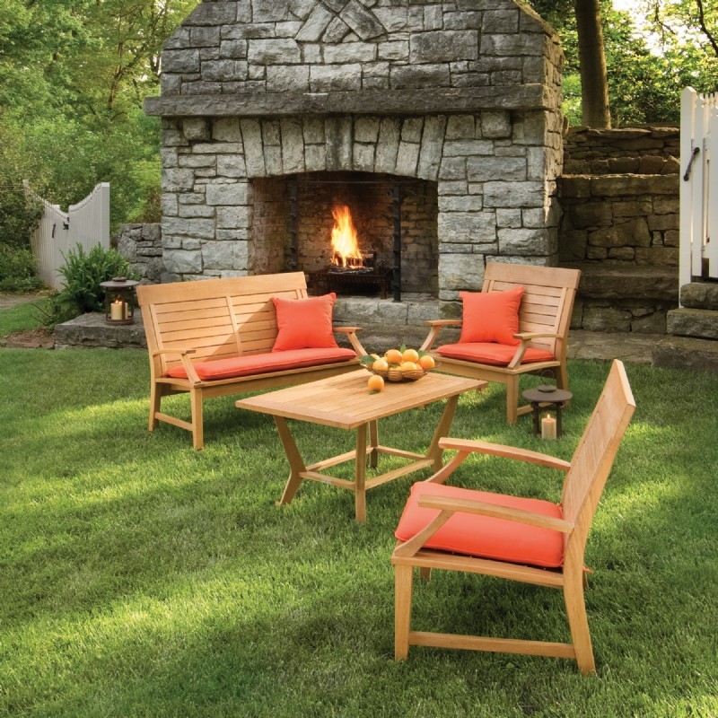 Front Porch Furniture Sets on Sutton Outdoor Patio Deep Seating Set 4 Piece Og Su4set